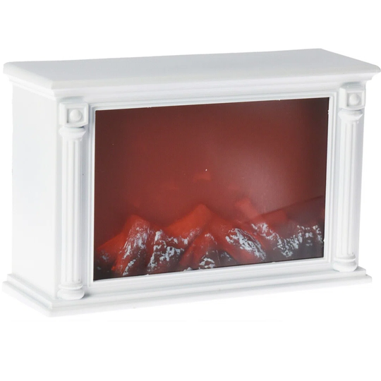 Fireplace Lantern LED Timer Table Fireplace Lantern with Fireplace Medium 33 x 21cm