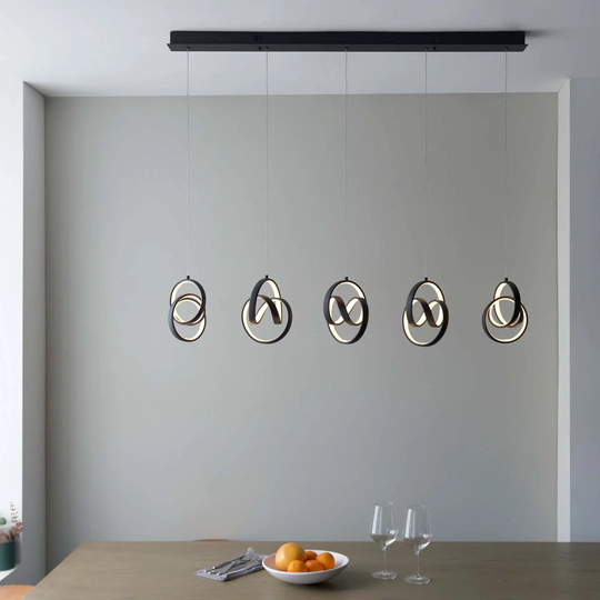 Adelphi 5 - Light Kitchen Island Geometric LED Pendant