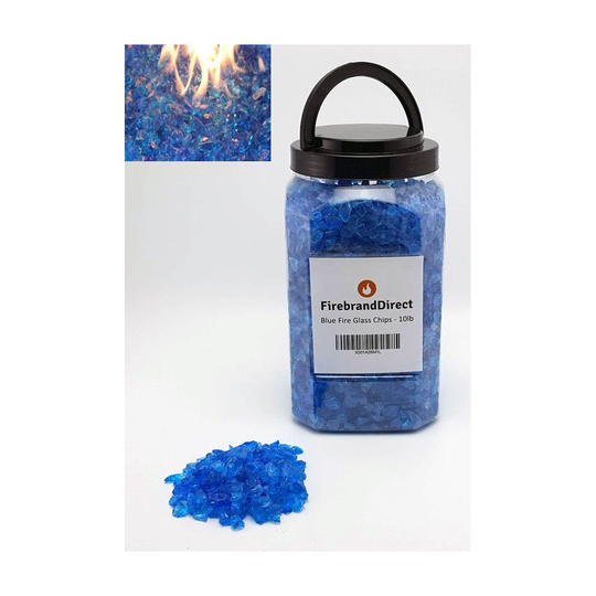Blue Fire Glass 4.5kg - For Fire Pits, Gas Fires And Ethanol Burners. Sparkling Heat Resistant Glass 10 lbs