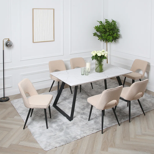 Jakeena Dining Set - Dining Table With 6 Chairs
