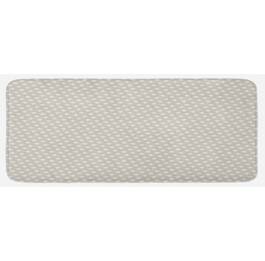 Camarena Retro Abstract Soft Toned Lattice Kitchen Mat