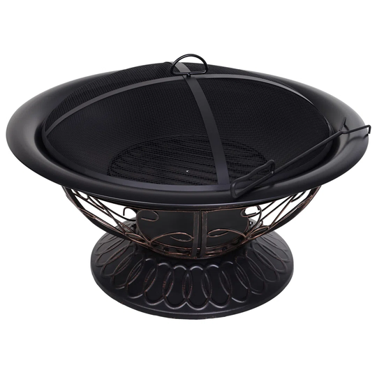 Blanken 50Cm H x 76Cm W Steel Wood Burning Outdoor Fire Pit