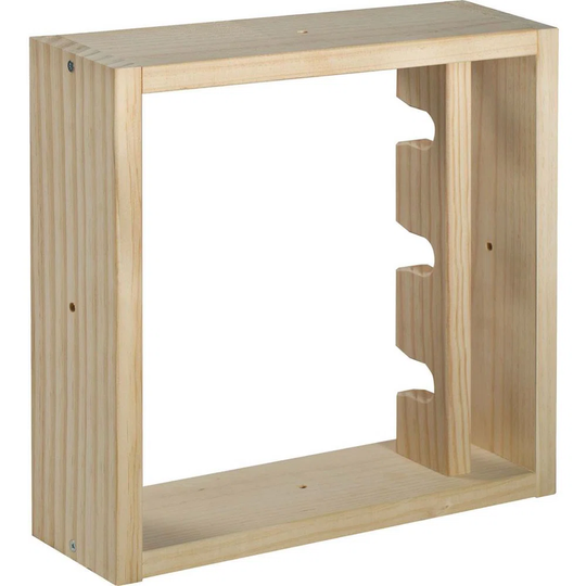 Jaydn 169 Bottle Solid Wood Wall Mounted Wine Bottle & Glass Rack in Beige