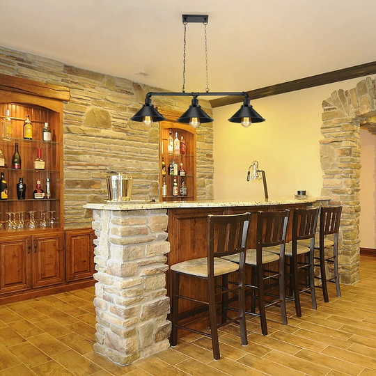 Malibu 3 - Light Kitchen Island Linear Pendant