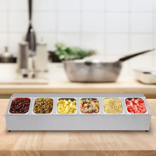 Trotter 201 Stainless Steel 6 Container Food Storage