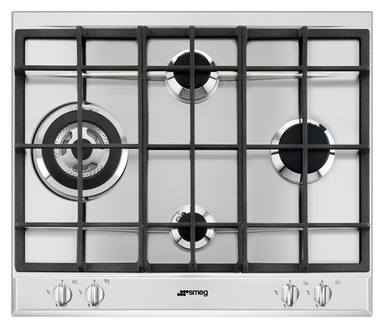 Smeg Cucina P261XGH 60cm Gas Hob - Stainless Steel