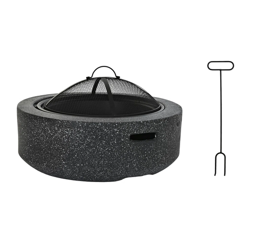 Duey 33Cm H x 59Cm W Metal Wood Burning Outdoor Fire Pit
