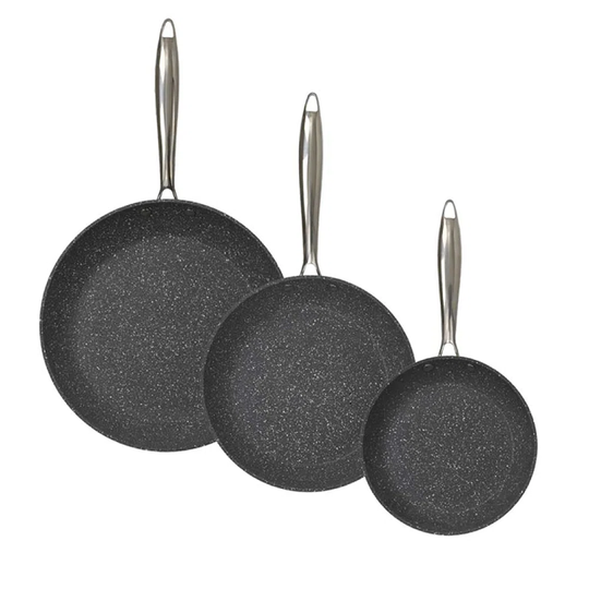 Frying Pan Non Stick Set Of 3 Forged Aluminium Skillet Pans Cookware Set With Cold Touch Stainless Steel Handles 3PCS Frying Pan Set 20Cm 24Cm 28Cm Su