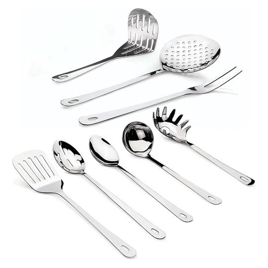 Accents Stainless Steel Cooking Utensil Tool Set Of 8 Piece