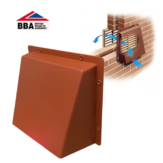 Terrracotta Cowl 8½ x 8" Air Brick Hooded Vent Cover for Grilles & Extractors