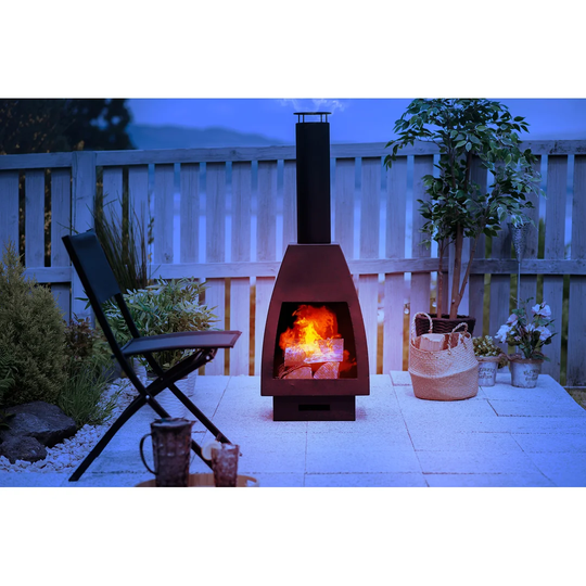 Arras 127Cm H x 45Cm W Charcoal Outdoor Chiminea