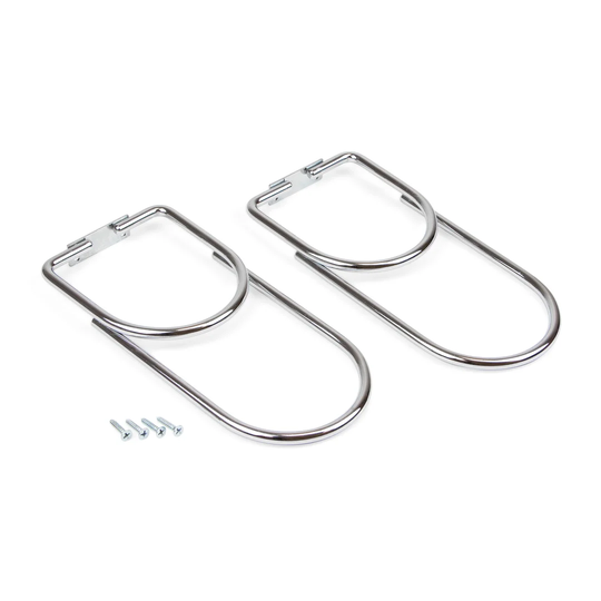 Elsbernd 2 Bottle Wall Mounted Wine Bottle Rack in Chrome
