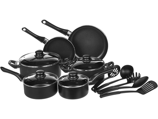 Belfry Kitchen Rowell 15 Piece Aluminium Non Stick Cookware Set