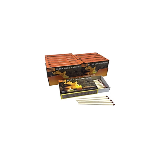 540 MATCH STICKS (45 PCS X 12 MATCHBOXES) BRYANT & MAY EXTRA LONG MATCHES FOR BURNERS, CANDLES, OPEN FIRES, CAMPING, OUTDOOR COOKING ETC.