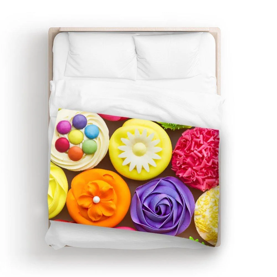 Bedfordshire Bright Colourful Cupcakes Throw