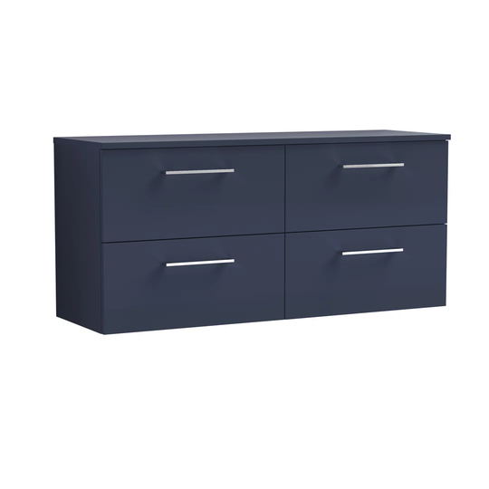 120.5Cm Wall Mounted Double Bathroom Vanity Base Only in Electric Blue