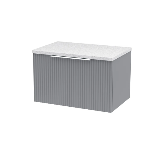 60.5Cm Wall Mounted Bathroom Vanity Base Only in Grey