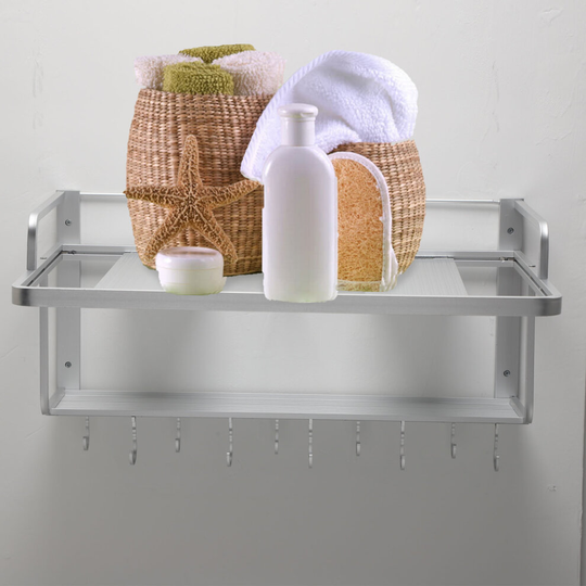 Wall Mount Microwave Oven Rack Bracket 2Tier Stand Shelf Storage