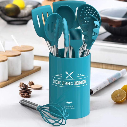 15PCS Kitchen Utensil Set, Silicone Cooking Turner, Umite Kitchen Utensil Set, Cooking Tool Turner Tong, Spatula Spoon Nonstick, Heat Resistant Cookwa