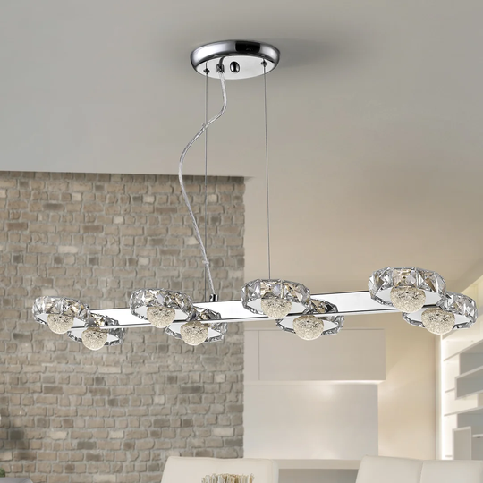 8-Light LED Kitchen Island Pendant