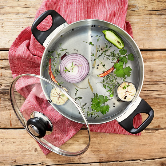 Judge Vista Stainless Steel 24cm Stockpot with Twin Handles, 5L