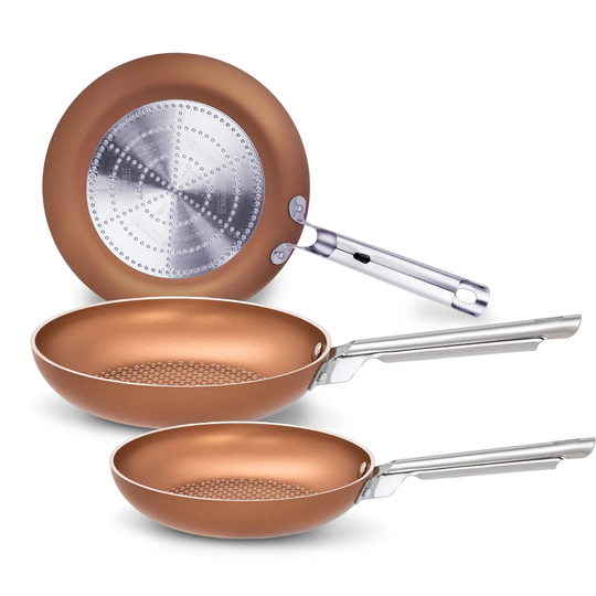 Pensofal Cuprum 3-Piece Non-Stick Skillet Set