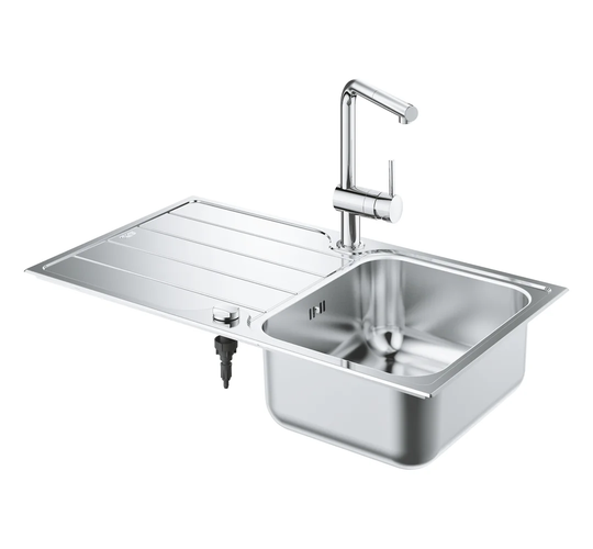 GROHE Minta Kitchen sink and tap bundle stainless steel 31573SD1