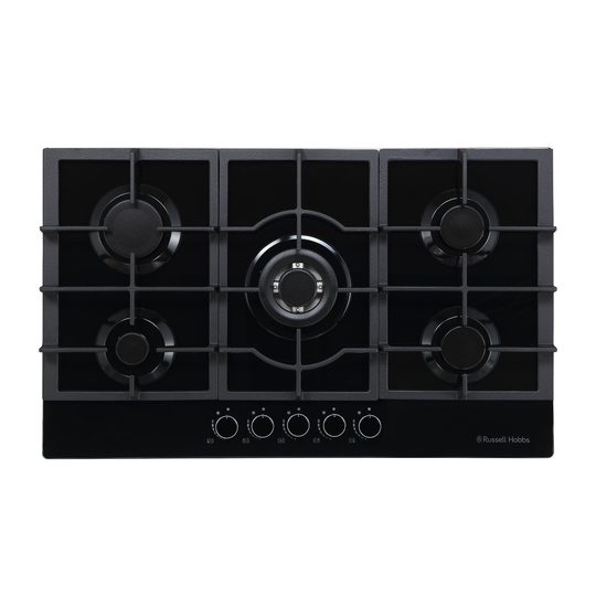 Russell Hobbs RH86GH702B Cast Iron Support Gas Hob - Black