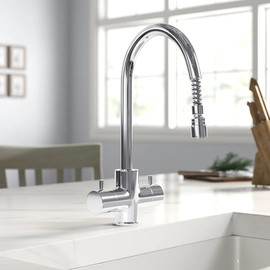 Cox Cruciform Sink Pull Out Twin Lever Monobloc Tap
