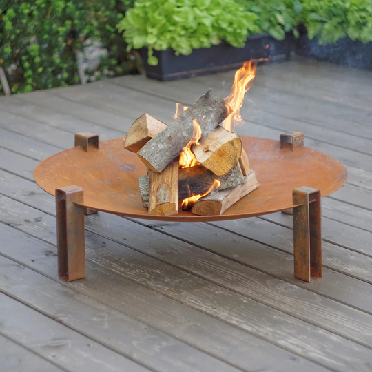 Pulaski Steel Charcoal/Wood Burning Fire Pit