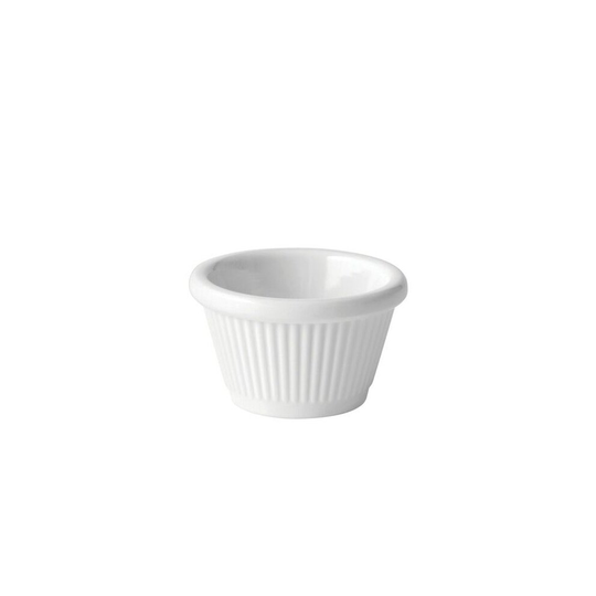 (1 oz Fluted Ramekin White ) Melamine Ramekin Plastic Sauce Pot Pots Serving Dish