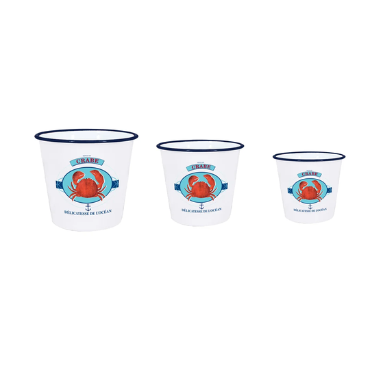 Brookridge Crab 3-Piece Enamel Mixing Bowl Set