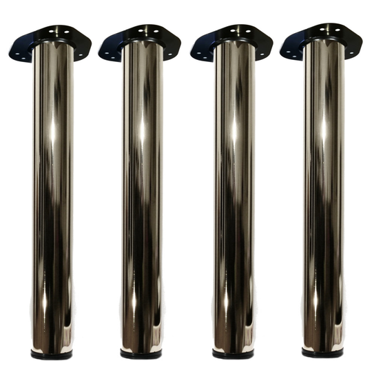 (4 Legs) 710mm Chrome Breakfast Bar Worktop Table Leg Ø60mm
