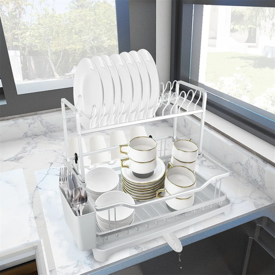 Malmesbury Aluminum 2 Tier Dish Rack