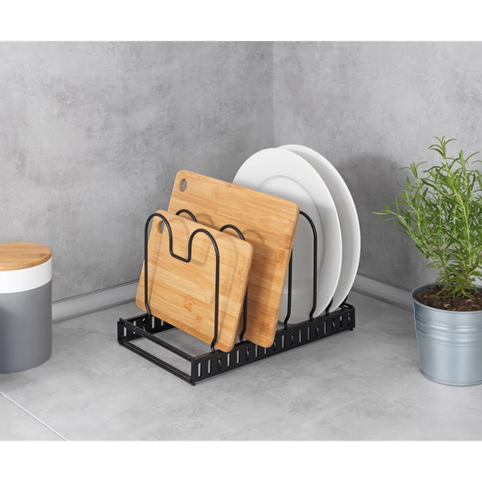 WENKO Lid and pan holder, extendable dish rack For lids and pans