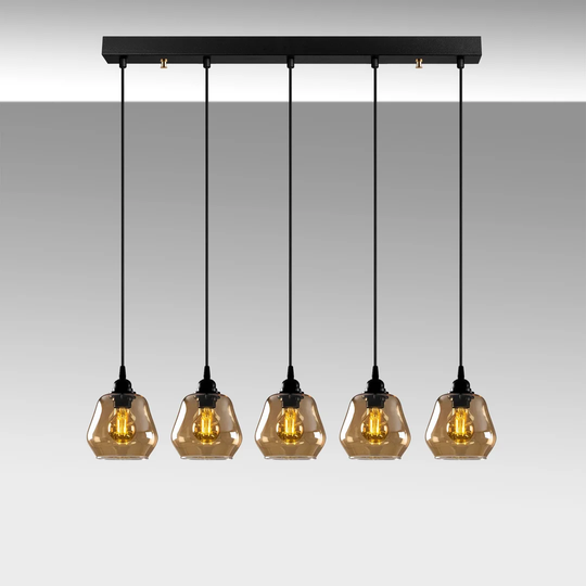 Prickett 5 - Light Kitchen Island Geometric Pendant