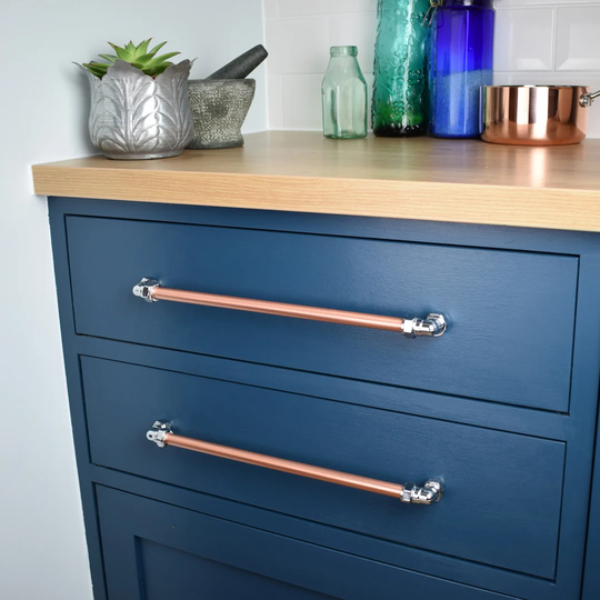 Chrome And Copper Handle / Pull
