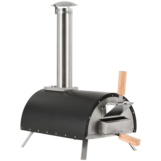 Pizzaofen Outdoor, Pizzamaker, Pizza-Pelletofen Inkl. 13-Zoll-Pizzastein, Thermometer, Pizzaschaufel, Edelstahl