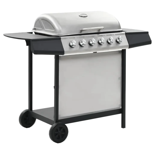 63.5cm Stainless Steel 6-Burner Portable Liquid Propane Barbecue Grill