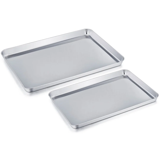 2 Piece Maone Stainless Steel Baking Tray Set