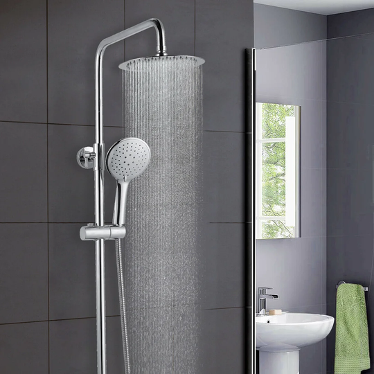 8 Inch Round Thermostatic Shower Mixer 2 Heads