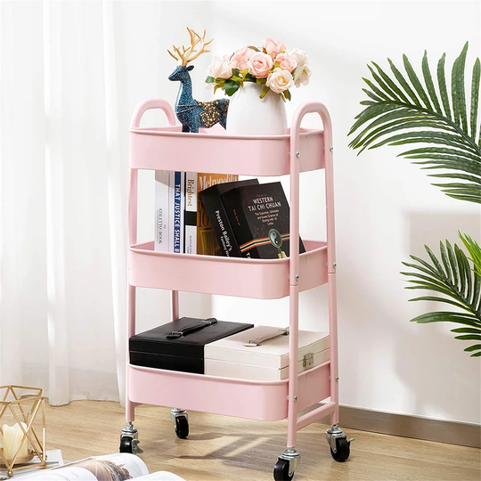 Ziva 40 Cm Stainless Steel with Steel Top Kitchen Trolley