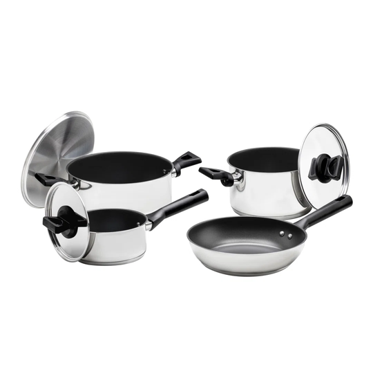 Tramontina Stainless Steel Non-stick 4 Pcs. Cookware Set