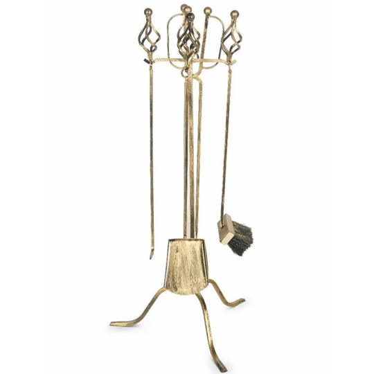 Aarav 4 Piece Iron Fireplace Tool Set