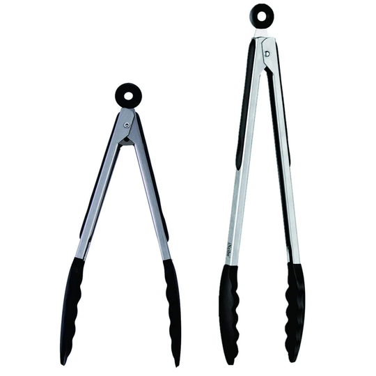 2 X Silicone Tongs 9" & 12"