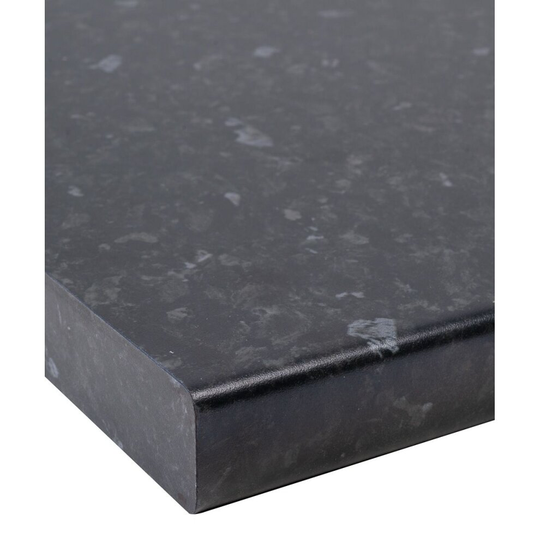 (1500 x 600mm, No Cut) Black Slate Matt Laminate Kitchen Worktop 30mm