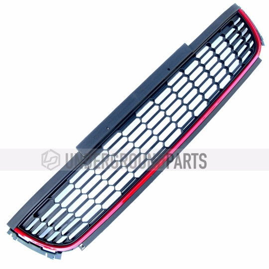 Front Bumper Lower Centre Grille with Red Surround to fit VW Polo 2009-2014