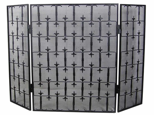 3 Panel Metal Fireplace Screen