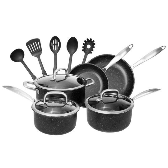 Belfry Kitchen 10 Pieces Aluminium Non Stick Cookware Set
