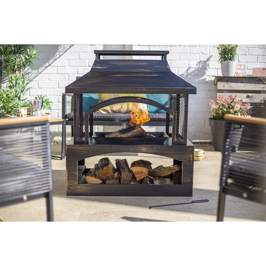 Steel Outdoor Fireplace